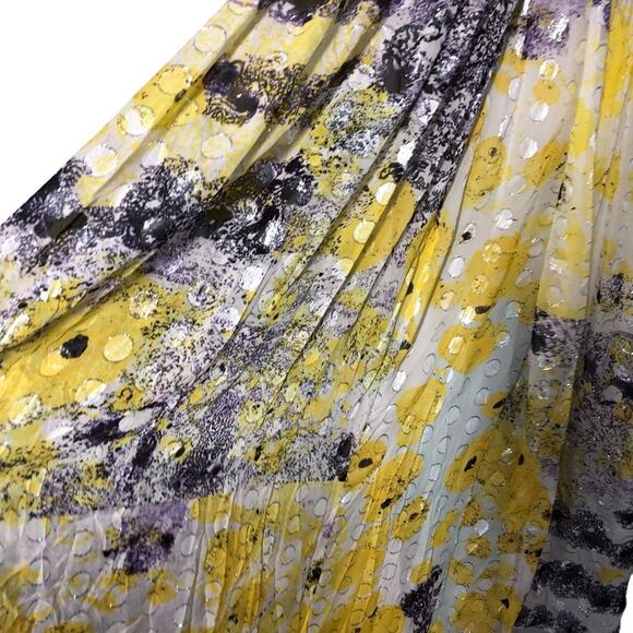 DVF Diane Von Furstenburg asti silver  dot maxi dress medium - Picture 4 of 10